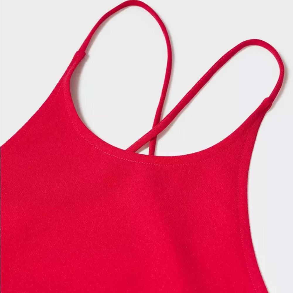 Mango Vibrant Red Backless Dress - Picture 5 of 10